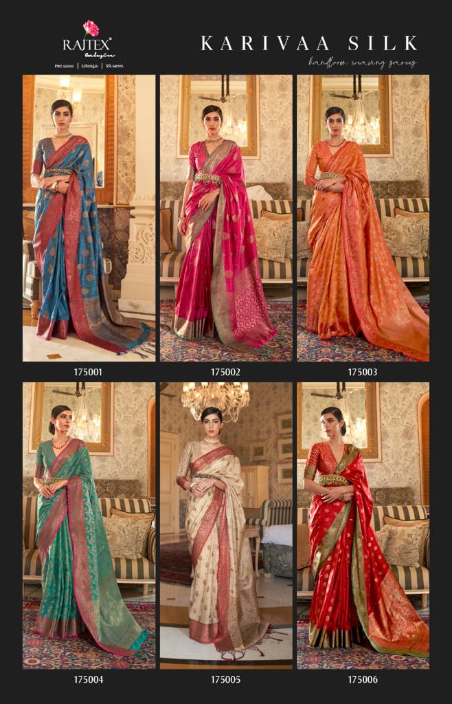 Rajtex Karivaa Silk Latest Fa Festive Wear Fabcy Saree Catalog